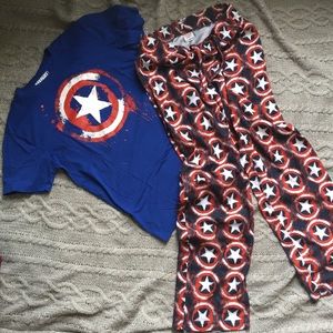 Captain America Marvel Pajama Set